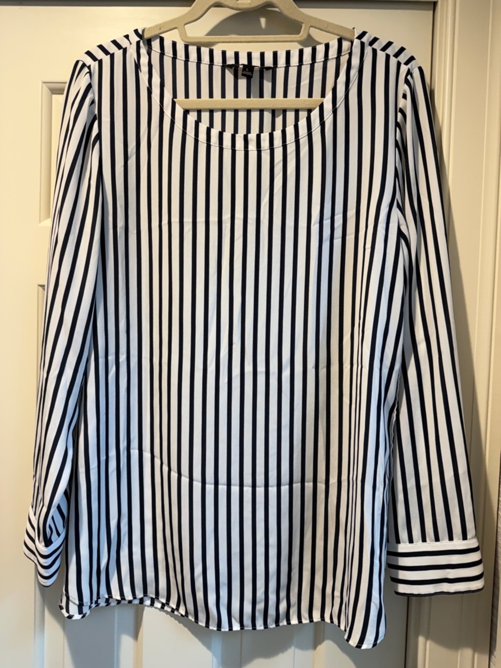Banana Republic Black and White Striped Blouse